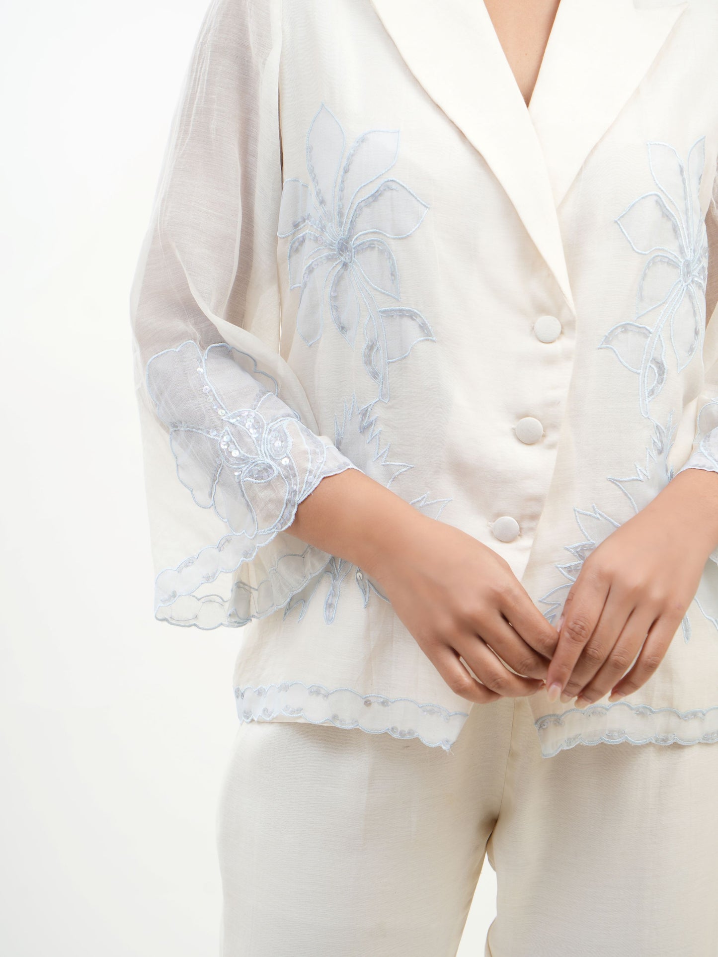 BLUE SHADOW WORK TWIN SET