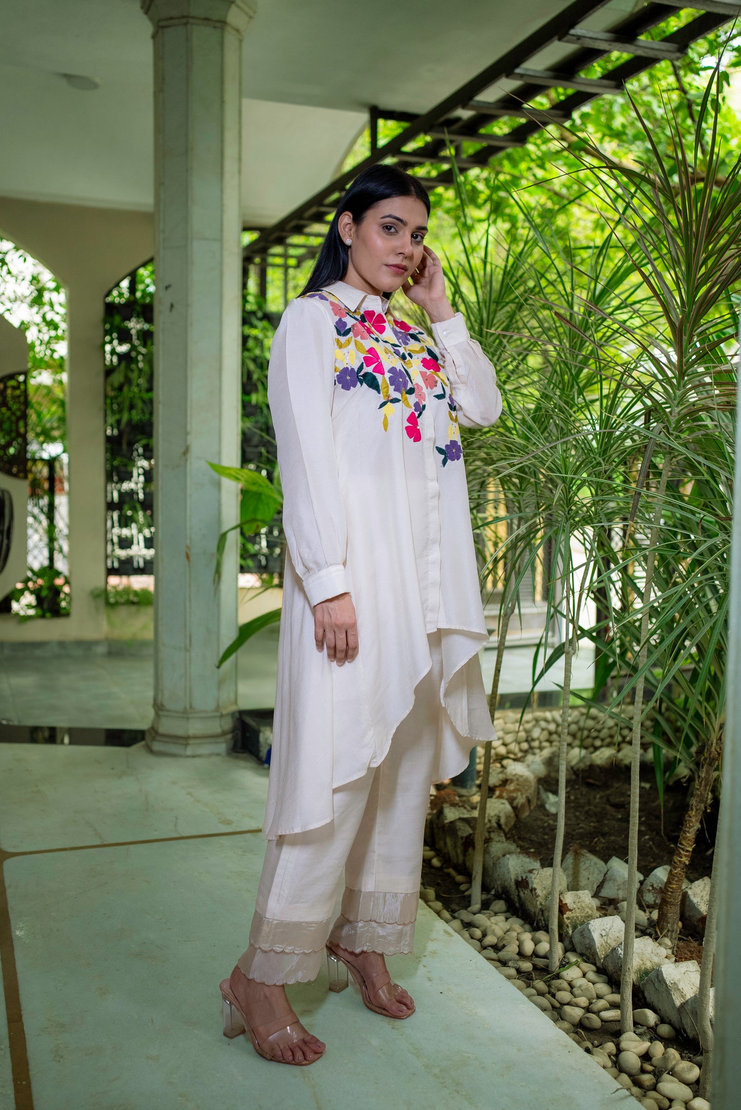 Petal poetry tunic