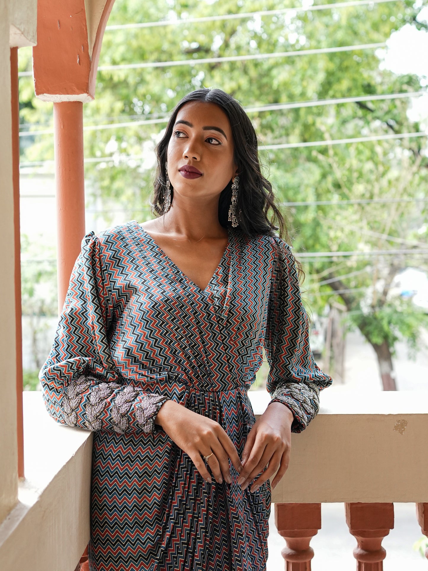 DRAPE AJRAK DRESS