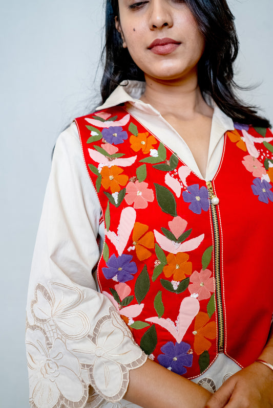 Petal poetry half jacket