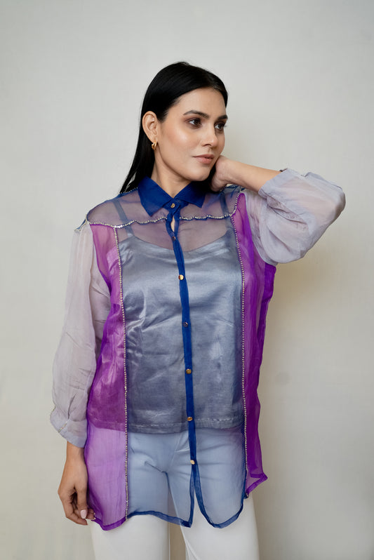 Naazuk organza shirt