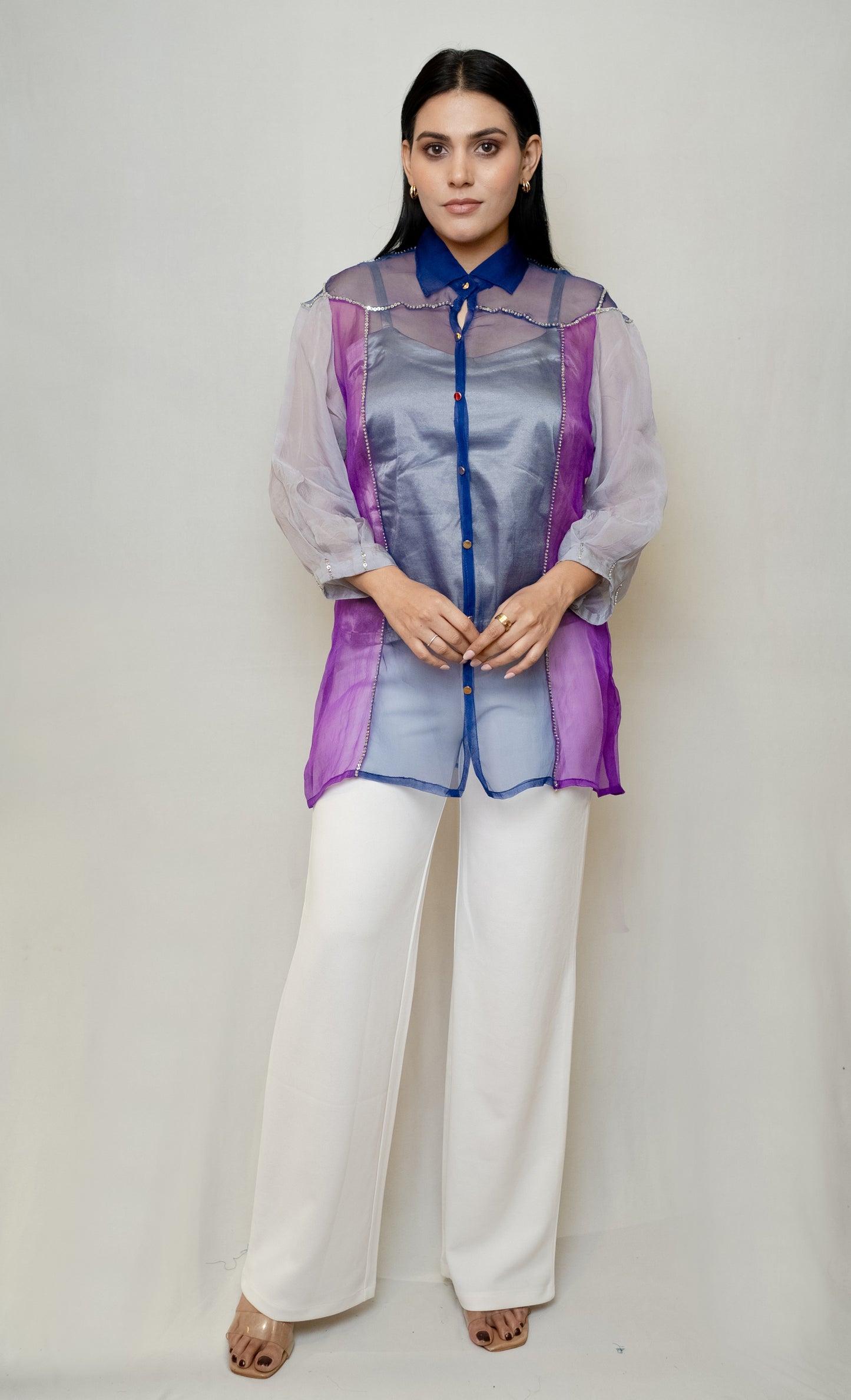 Naazuk organza shirt